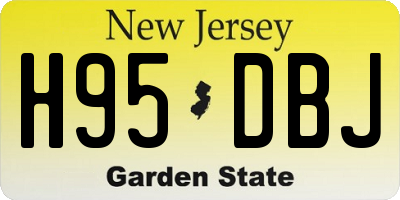 NJ license plate H95DBJ