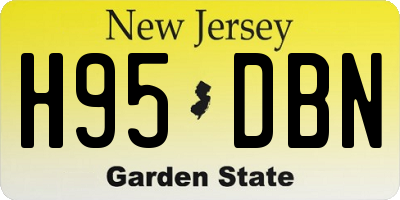 NJ license plate H95DBN