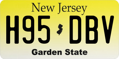 NJ license plate H95DBV