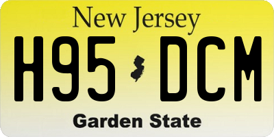 NJ license plate H95DCM