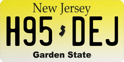 NJ license plate H95DEJ