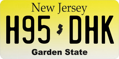 NJ license plate H95DHK