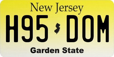 NJ license plate H95DOM