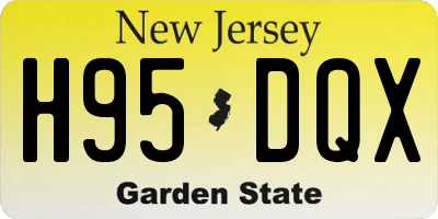 NJ license plate H95DQX