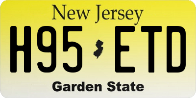 NJ license plate H95ETD
