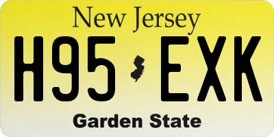 NJ license plate H95EXK