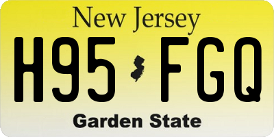 NJ license plate H95FGQ