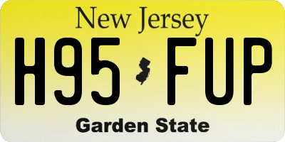 NJ license plate H95FUP