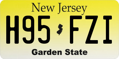 NJ license plate H95FZI