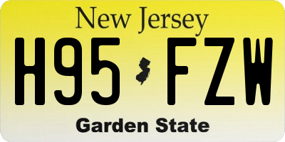 NJ license plate H95FZW