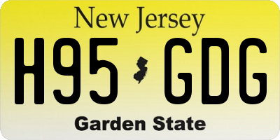 NJ license plate H95GDG
