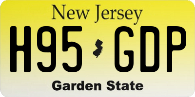 NJ license plate H95GDP
