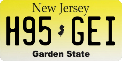 NJ license plate H95GEI