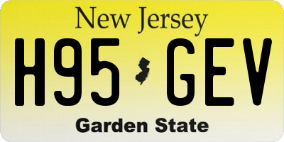 NJ license plate H95GEV