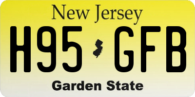 NJ license plate H95GFB