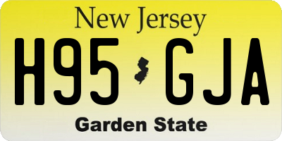 NJ license plate H95GJA