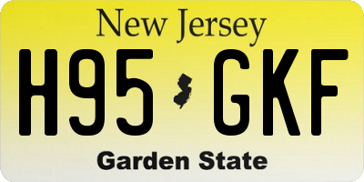 NJ license plate H95GKF
