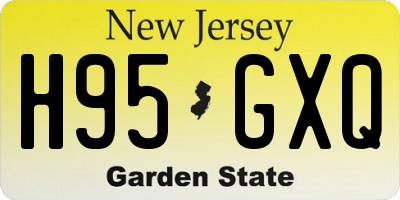 NJ license plate H95GXQ