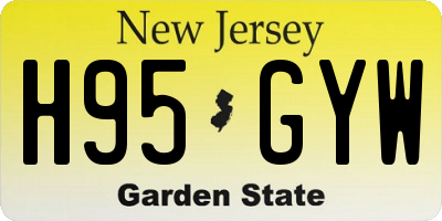 NJ license plate H95GYW