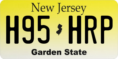 NJ license plate H95HRP