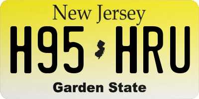 NJ license plate H95HRU