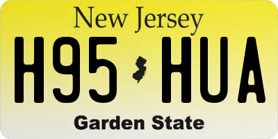 NJ license plate H95HUA