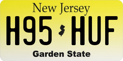 NJ license plate H95HUF