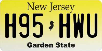 NJ license plate H95HWU
