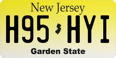 NJ license plate H95HYI