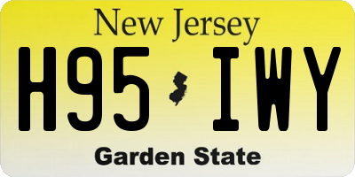 NJ license plate H95IWY