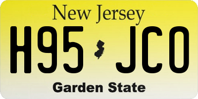 NJ license plate H95JCO