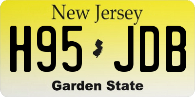 NJ license plate H95JDB
