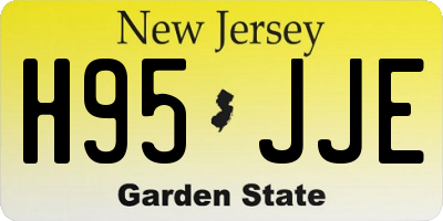 NJ license plate H95JJE