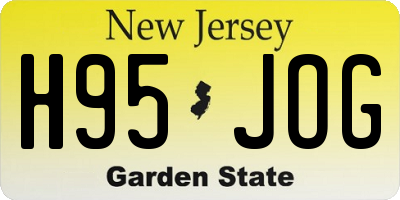 NJ license plate H95JOG