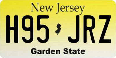 NJ license plate H95JRZ