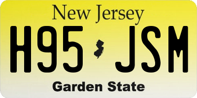 NJ license plate H95JSM