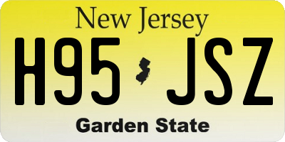 NJ license plate H95JSZ