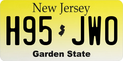 NJ license plate H95JWO