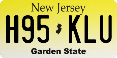 NJ license plate H95KLU