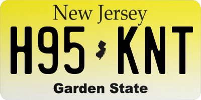 NJ license plate H95KNT
