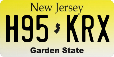 NJ license plate H95KRX