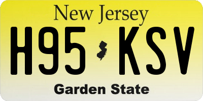 NJ license plate H95KSV