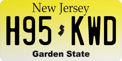 NJ license plate H95KWD