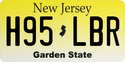 NJ license plate H95LBR