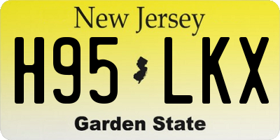 NJ license plate H95LKX