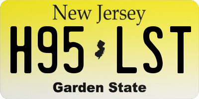 NJ license plate H95LST