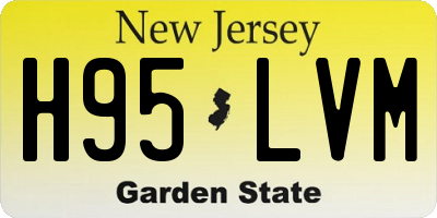 NJ license plate H95LVM