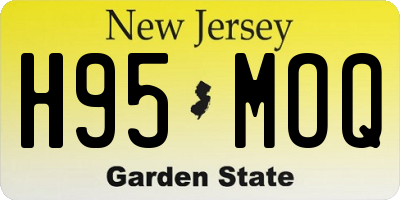 NJ license plate H95MOQ