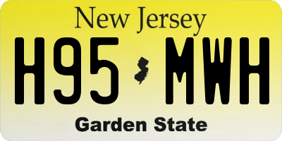 NJ license plate H95MWH