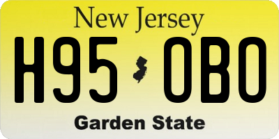 NJ license plate H95OBO